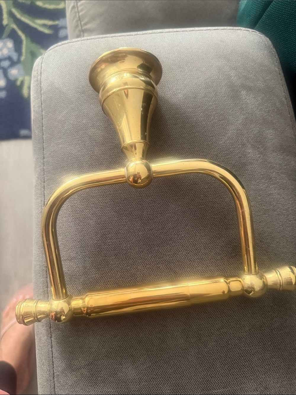 Polished Brass Tissue Holder